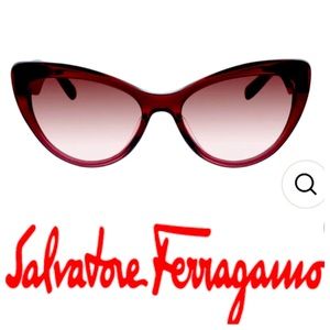 Salvatore Ferragamo SF930S 606 Bordeaux Cat Eye Sunglasses NWT